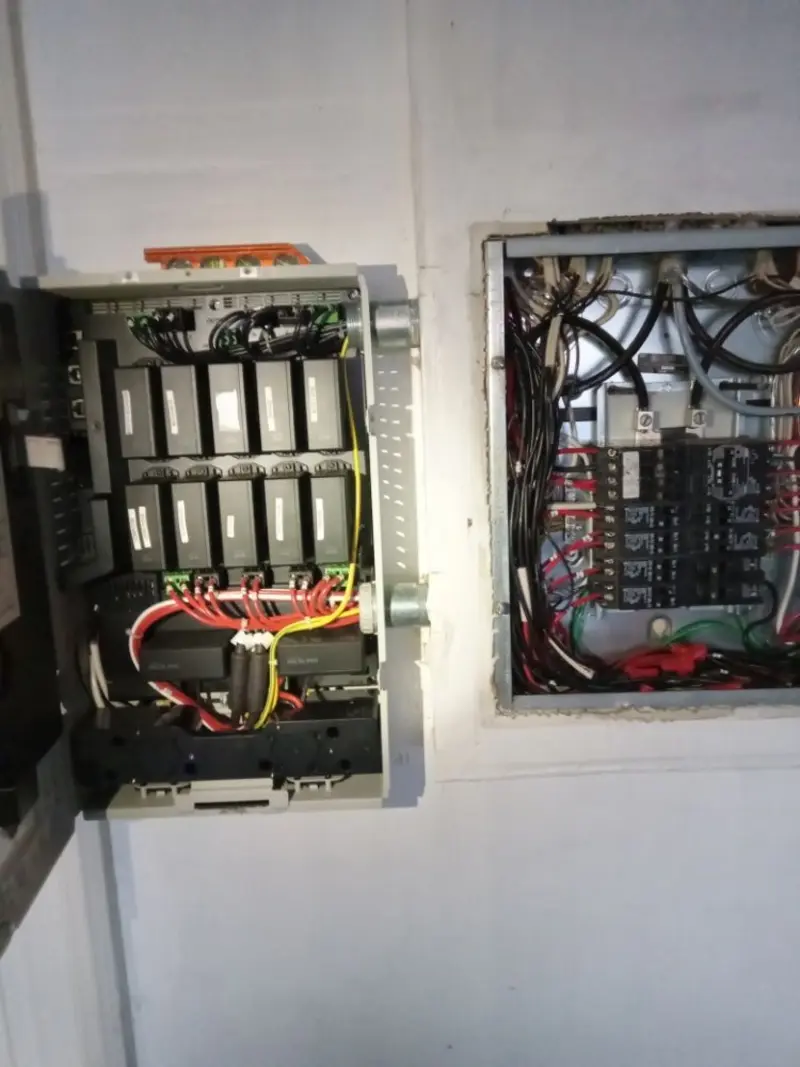 Electrical panel upgrade completed for Security Camera Wiring in Charleston